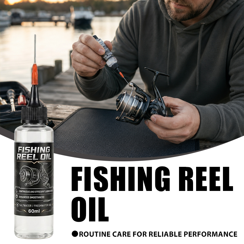 Spincast Reel - น้ำมันหล่อลื่นสำหรับรอกตกปลา สูตรบำรุงรักษาสำหรับรอกตกปลาในน้ำเค็มและน้ำจืด ทั้งแบบสปินนิ่งและแบบเบทคาสติ้ง ขนาด 60 มล.